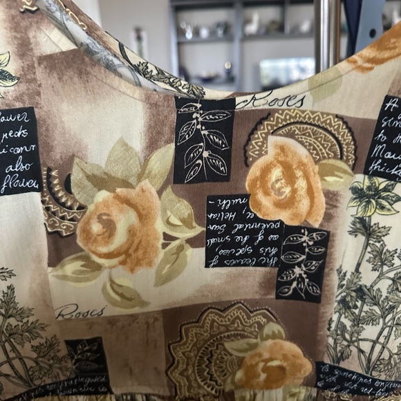 All that Jazz sleeveless brown floral Dress with pockets. Size 11/12 - Picture 5 of 7